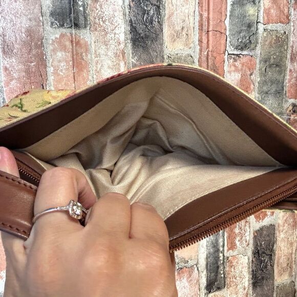 VTG Fossil Floral Canvas Leather Purse - Picture 6 of 8